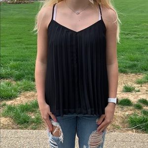 Black flowy tank top blouse